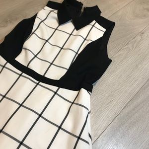 NWT LOFT Black and White Dress